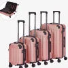 4 tlg. Reisekoffer Set Rosé-Gold