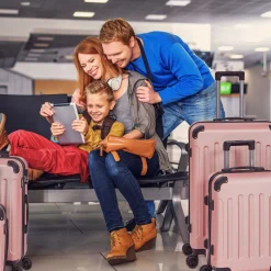 4 tlg. Reisekoffer Set Rosé-Gold
