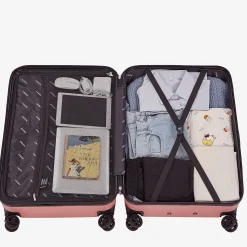 4 tlg. Reisekoffer Set Rosé-Gold