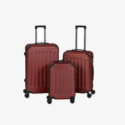 3 tlg. Reisekoffer Set Rot