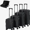 4 tlg. Reisekoffer Set Schwarz
