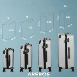 4 tlg. Reisekoffer Set Silber