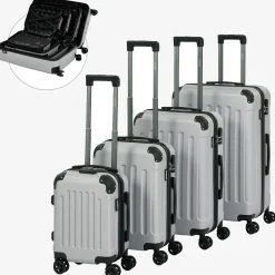 4 tlg. Reisekoffer Set Silber