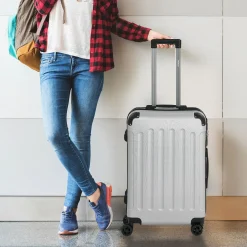 3 tlg. Reisekoffer Set Silber