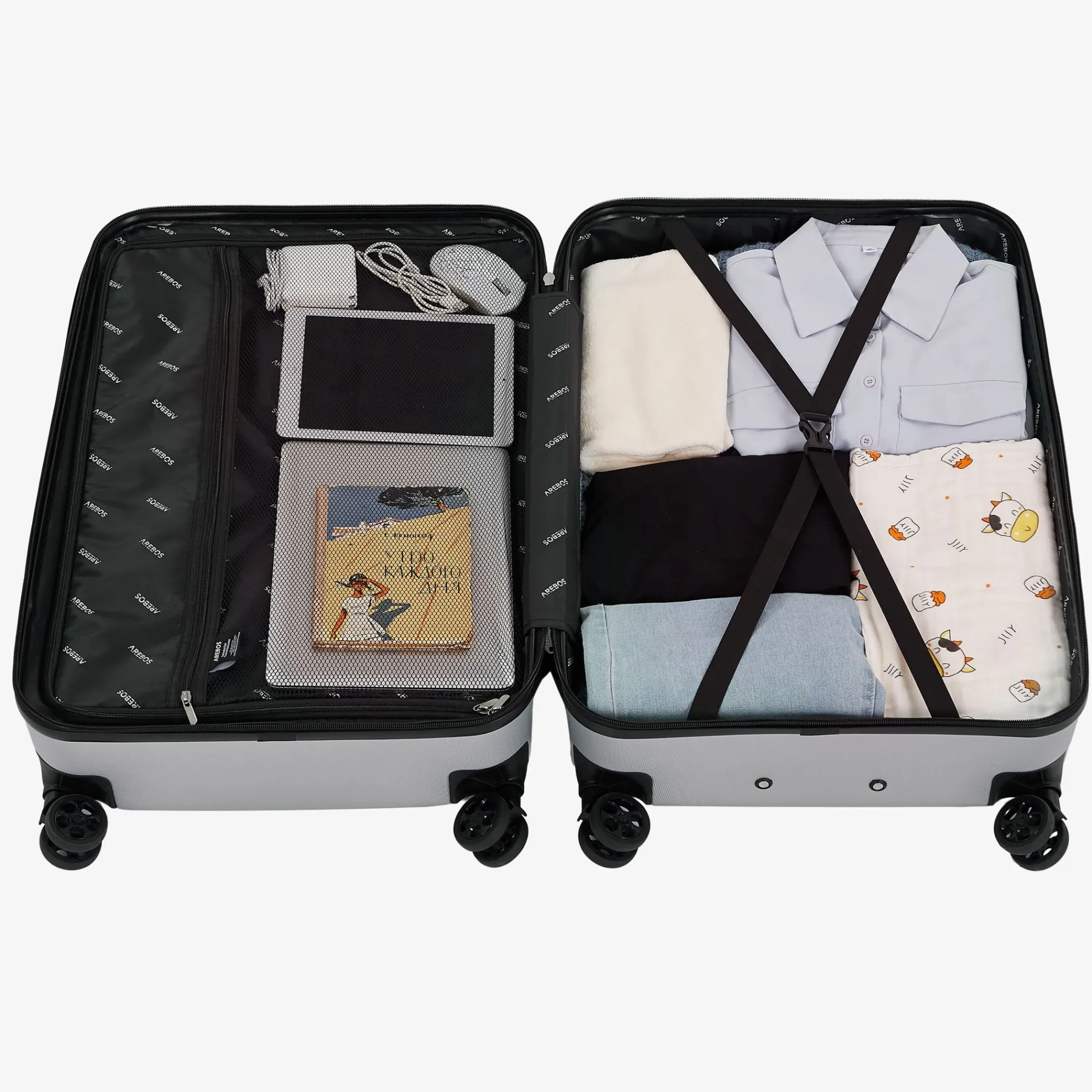 3 tlg. Reisekoffer Set Silber