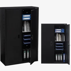 Aktenschrank_Garagenschrank 140 x 90 x 40 cm Schwarz