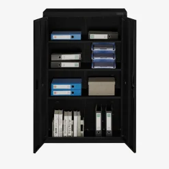 Aktenschrank_Garagenschrank 140 x 90 x 40 cm Schwarz