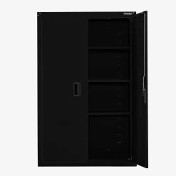 Aktenschrank_Garagenschrank 140 x 90 x 40 cm Schwarz
