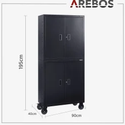 Aktenschrank mit Rollen 180 cm