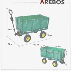 Bollerwagen 550kg grün