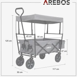 Bollerwagen mit Dach ECO