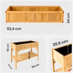 Holz Hochbeet mit Ablage