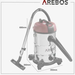 4in1 Industriestaubsauger 1800W Edelstahl