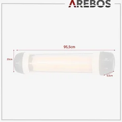Infrarot Heizstrahler 2500W silber