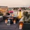 Infrarot Terrassenheizstrahler 1500W mit LED Schwarz