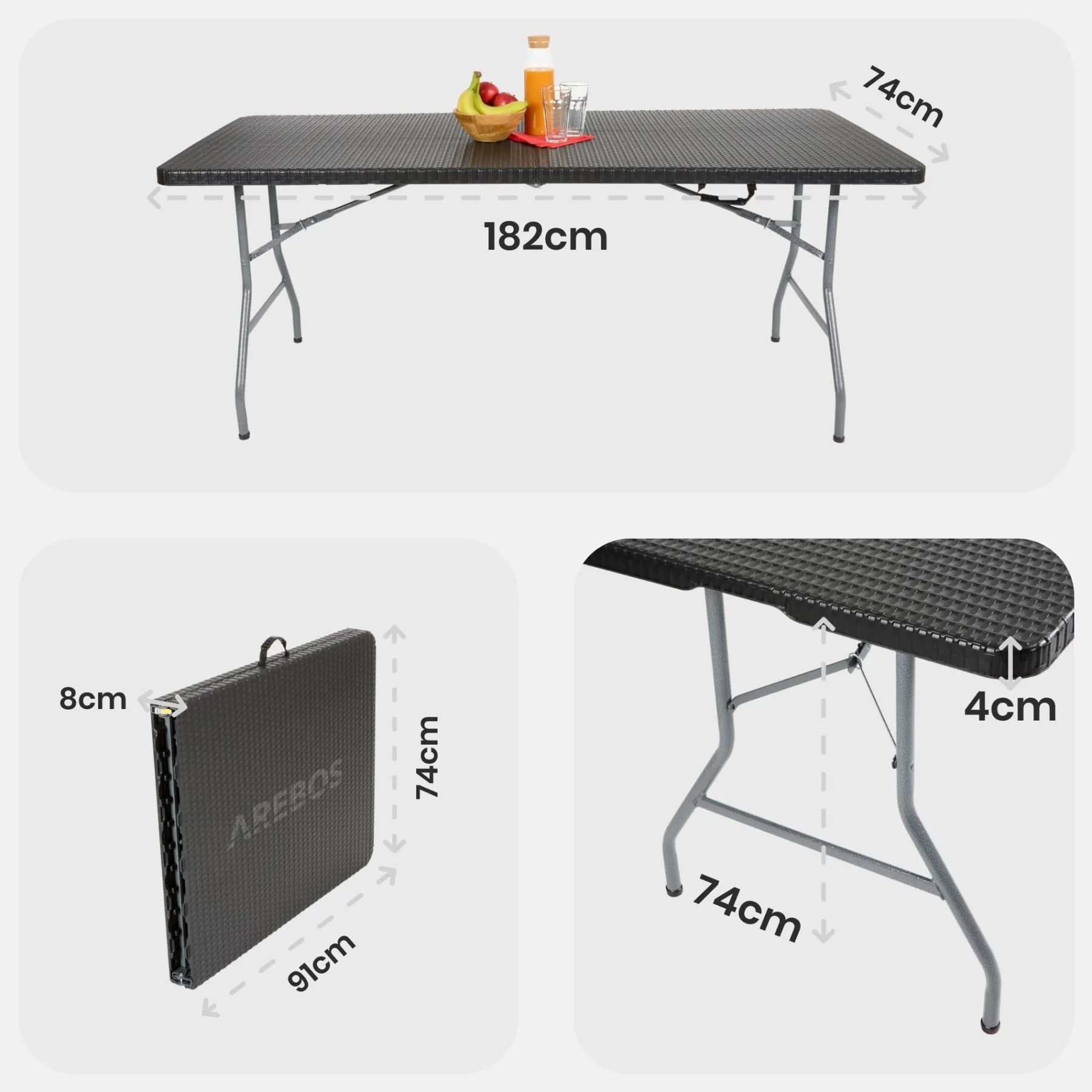 Klapptisch - 182 cm