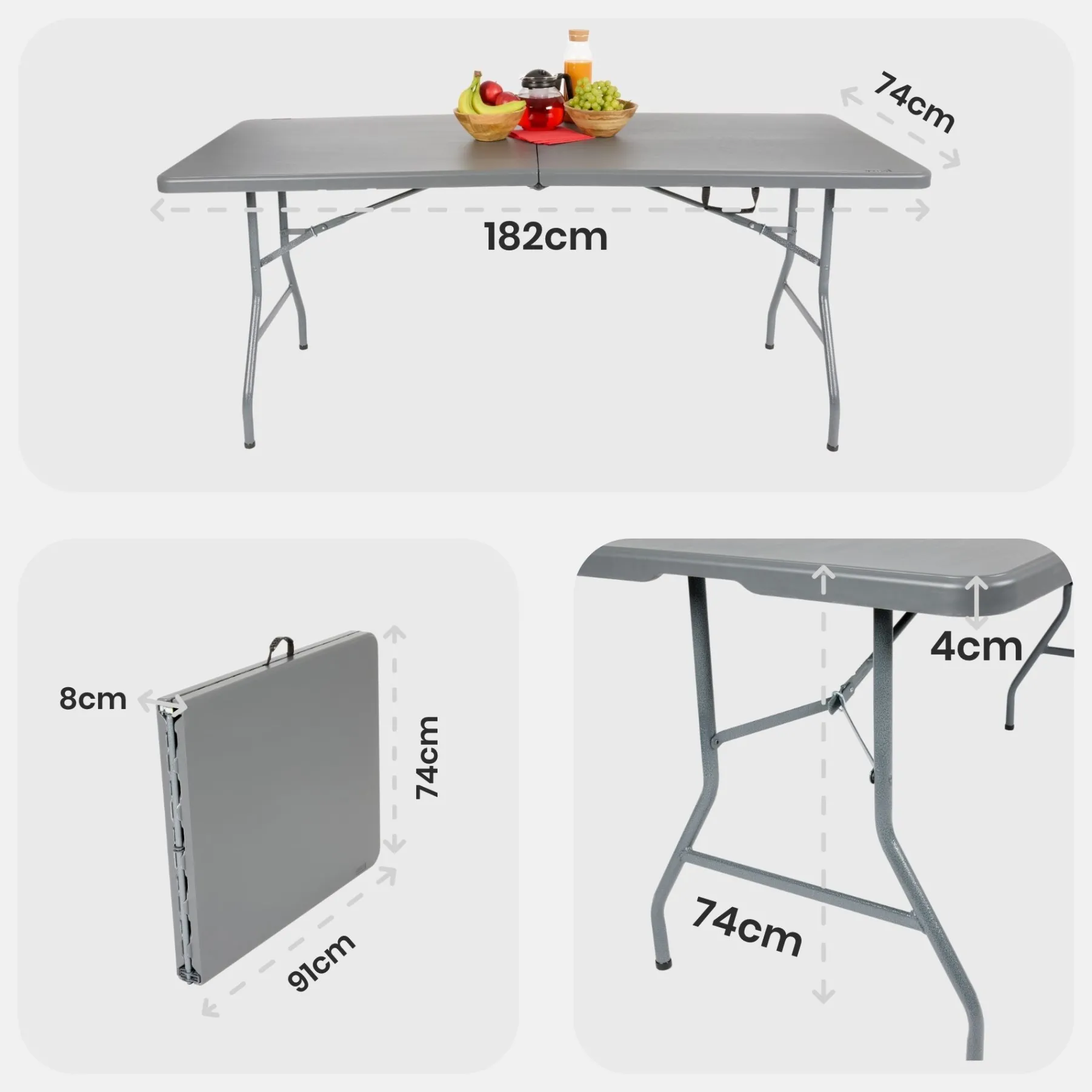 Klapptisch - 182 cm