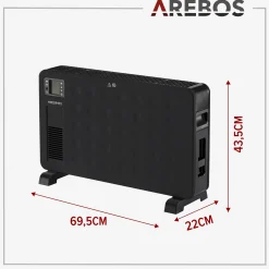 Konvektor 2300 W schwarz