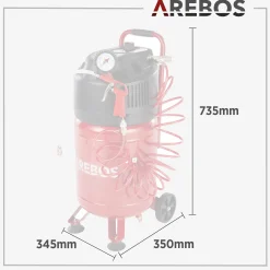 Luftkompressor 30L 1500W inkl. Zubehör