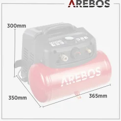 Luftkompressor 6L 1200W inkl. Zubehör