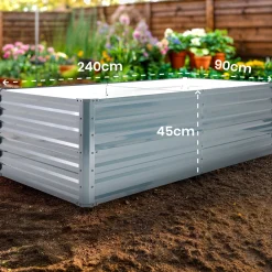 Metall Hochbeet 240 x 90 x 45 cm