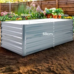 Metall Hochbeet 180 x 90 x 59 cm