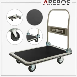 Plattformwagen 300kg schwarz-creme