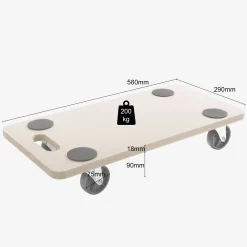 Rollbrett 200kg 4 Stück