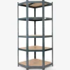 Schwerlastregal Eckregal 180 x 70 x 70 cm 875 kg Anthrazit