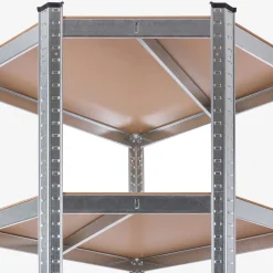 Schwerlastregal Eckregal 180 x 70 x 70 cm 875 kg Silber
