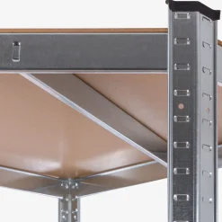 Schwerlastregal Eckregal 180 x 70 x 70 cm 875 kg Silber