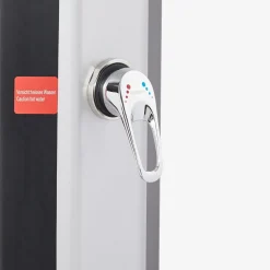 Solardusche 60L mit Handbrause und Themometer schwarz/silber