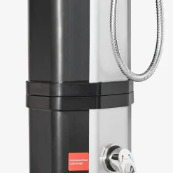 Solardusche 60L mit Handbrause und Themometer schwarz/silber