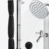 Solardusche 37L silber - rund - mit Thermometer