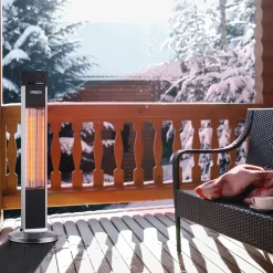 Terrassenheizstrahler 2000W - Fernbedienung Silber