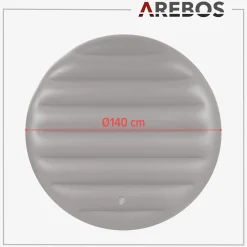 Thermoabdeckung für Whirlpool 4P Ø140 cm grau