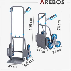 Treppensackkarre 150 kg Anthrazit