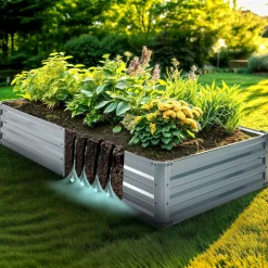2x Metall Hochbeet 180 x 90 x 30 cm