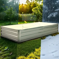 2x Metall Hochbeet 180 x 90 x 30 cm