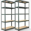 2x Schwerlastregal 180 x 90 x 30 cm 875 kg Anthrazit