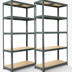 2x Schwerlastregal 180 x 90 x 30 cm 875 kg Anthrazit