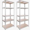2x Schwerlastregal 180 x 75 x 45 cm 875 kg Silber
